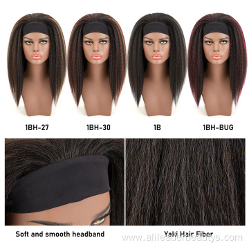 Yaki Straight Synthetic Headband Wig For Black Women